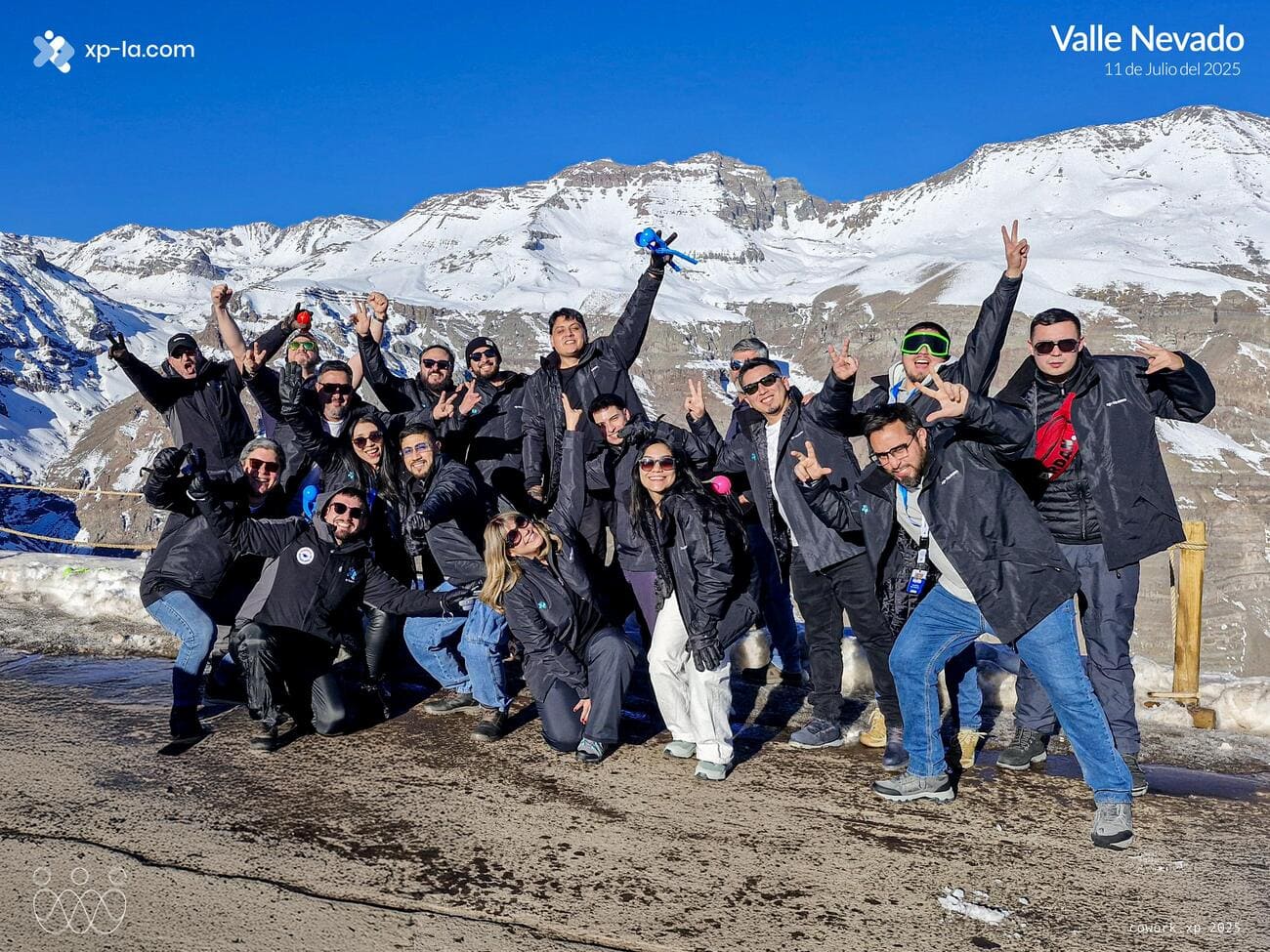Foto oficial del Equipo XP en Valle Nevado