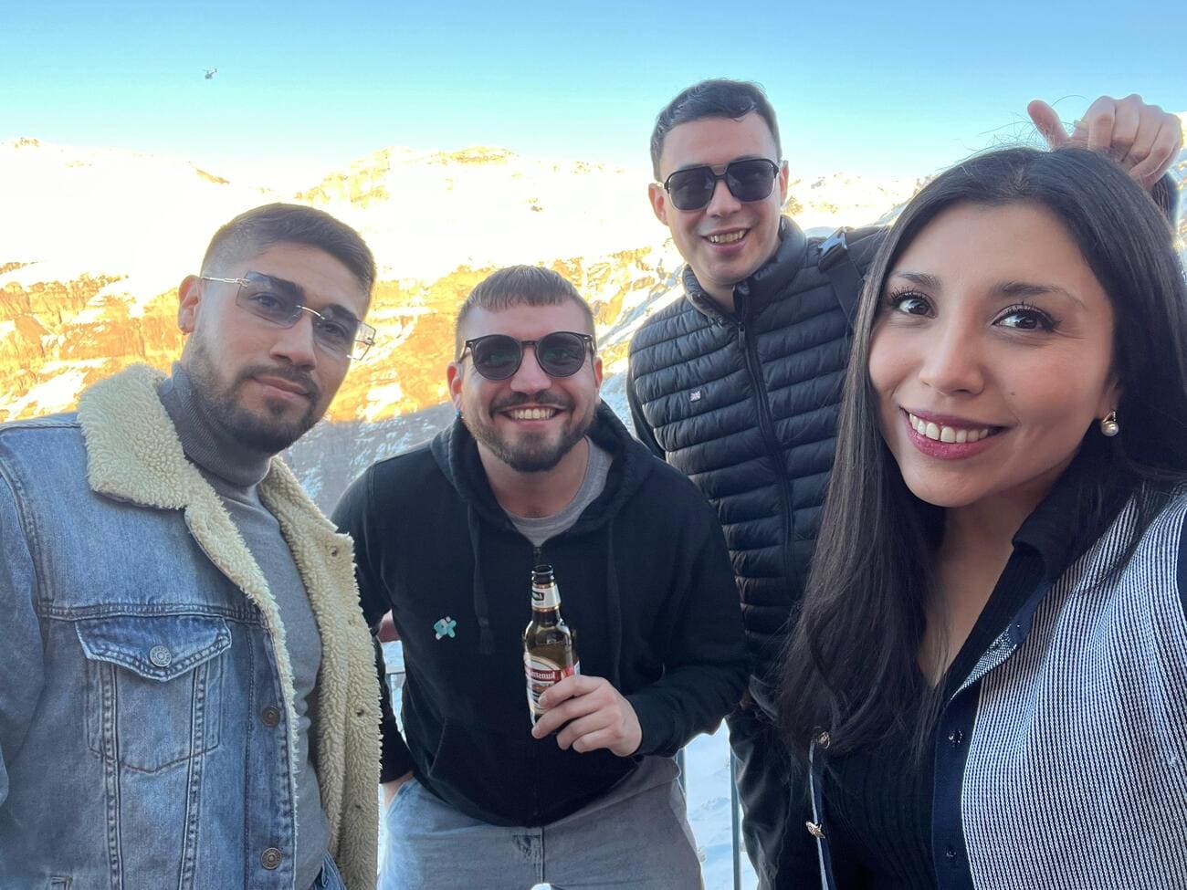 En la terraza con Belén